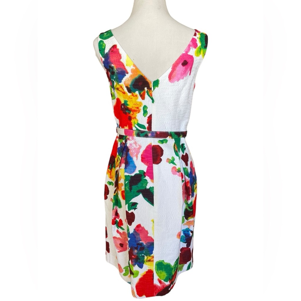 Eliza J Floral Fit And Flare Belted Dress - Picture 10 of 10